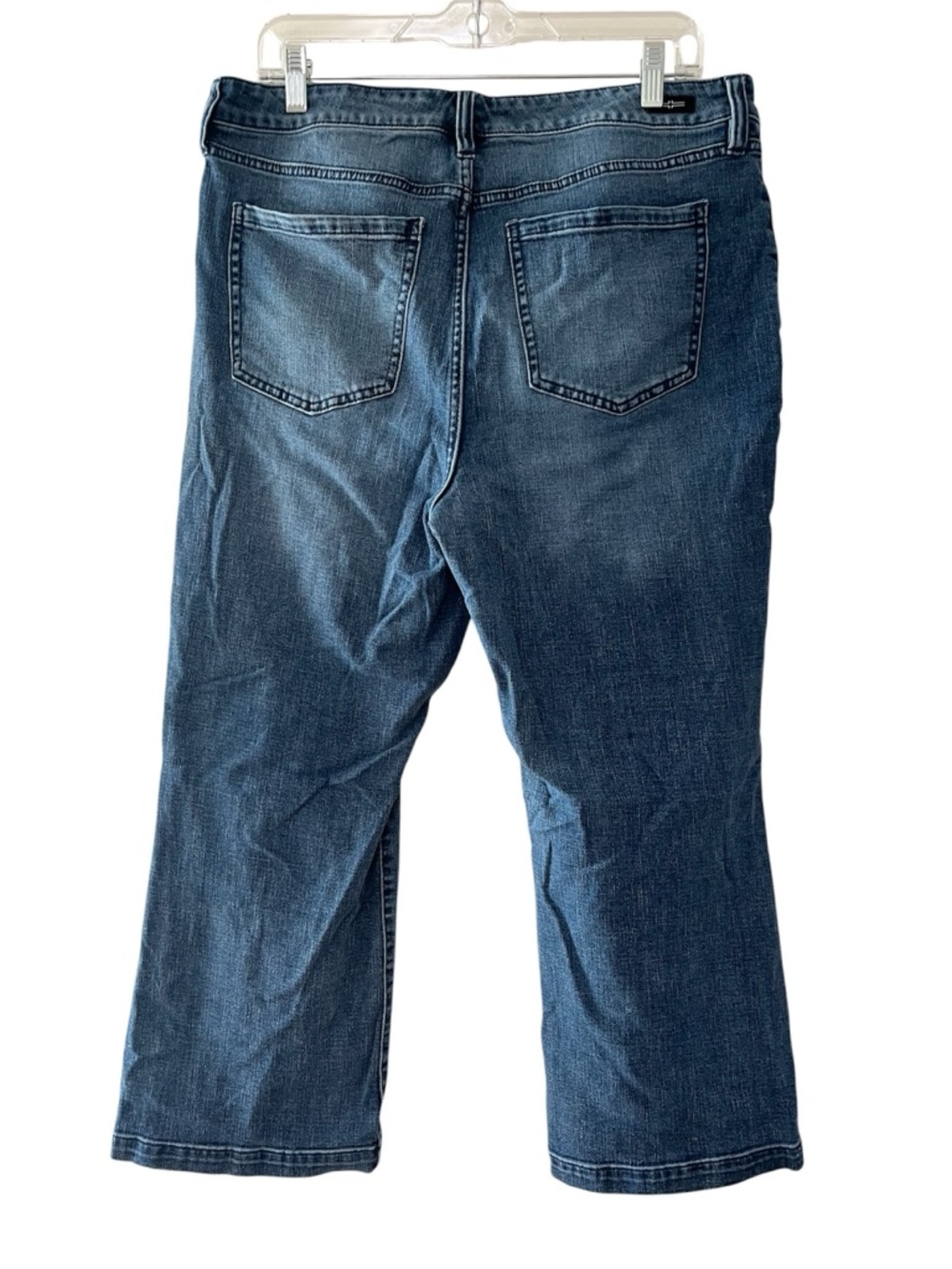Liverpool Cropped Flare Jeans in Medium Blue Wash - Picture 3 of 5